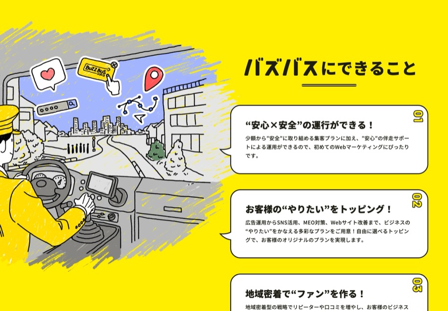 BuZZ BuS のパソコン表示