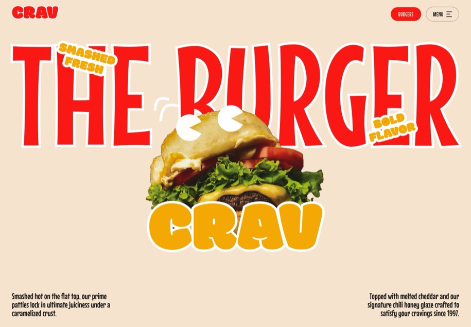CRAV Artisan Smashed Burgers のパソコン表示