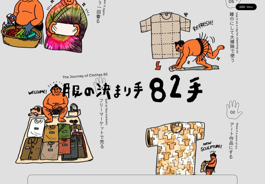 服の決まり手82手 のパソコン表示
