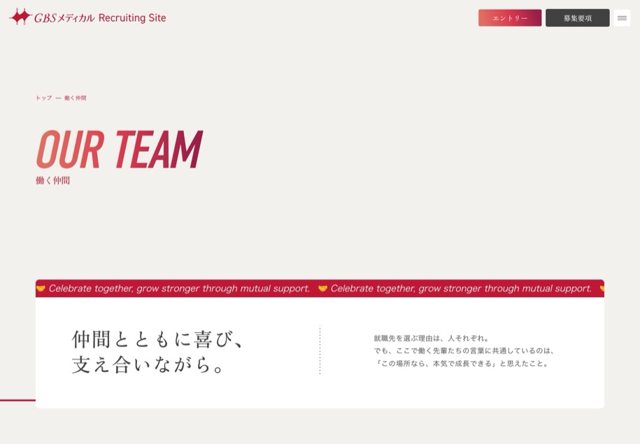 株式会社GBSメディカル のパソコン表示