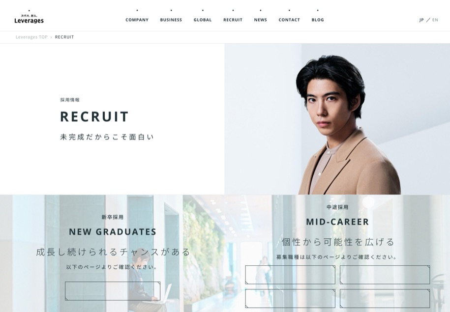 レバレジーズ株式会社 のパソコン表示