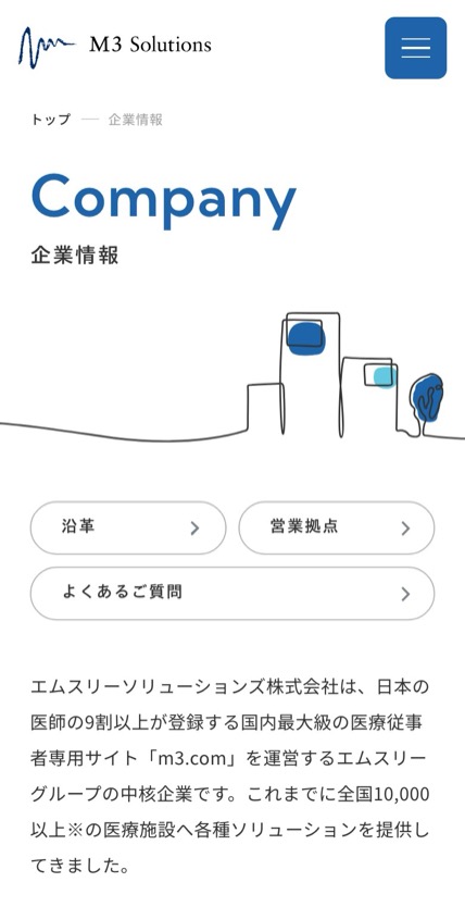 エムスリーソリューションズ のスマホ表示