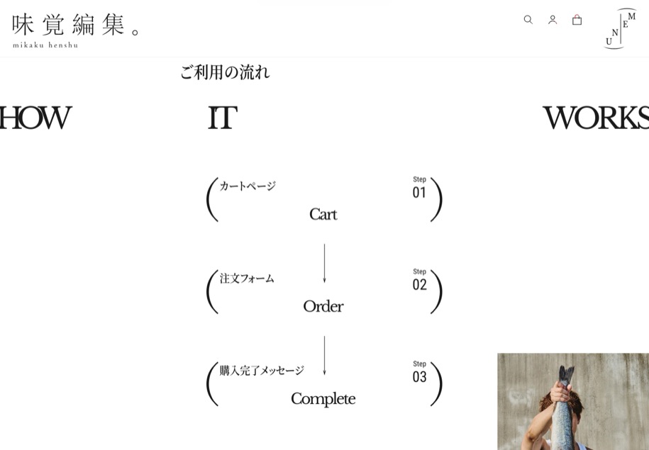 味覚編集 のパソコン表示
