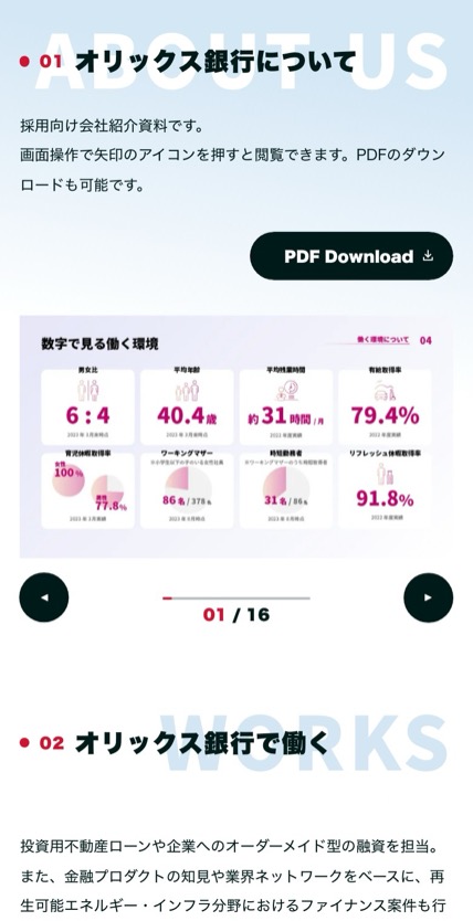 オリックス銀行株式会社 のスマホ表示