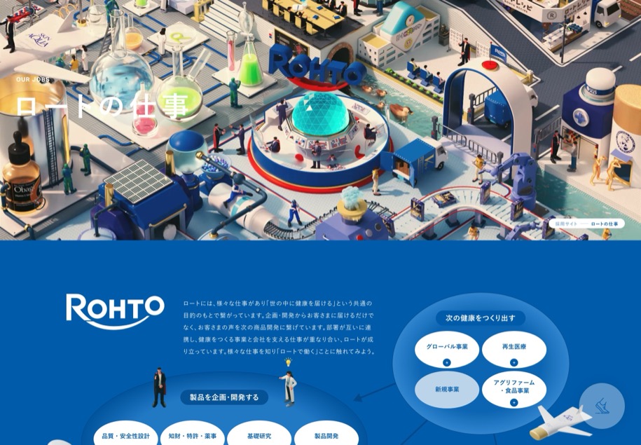 ロート製薬 のパソコン表示