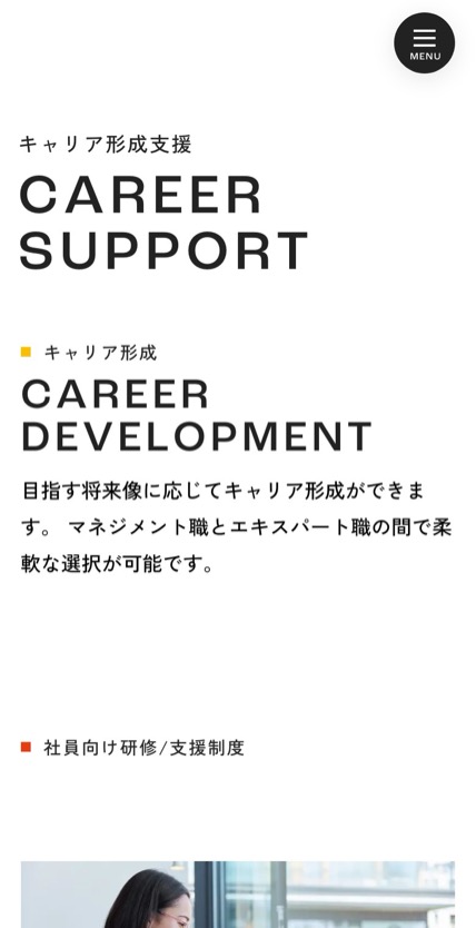 SOLUMINA のスマホ表示