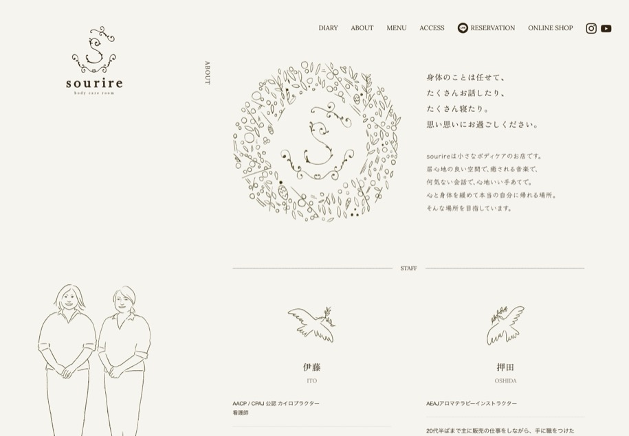 sourire のパソコン表示