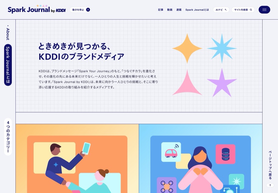 Spark Journal by KDDI のパソコン表示