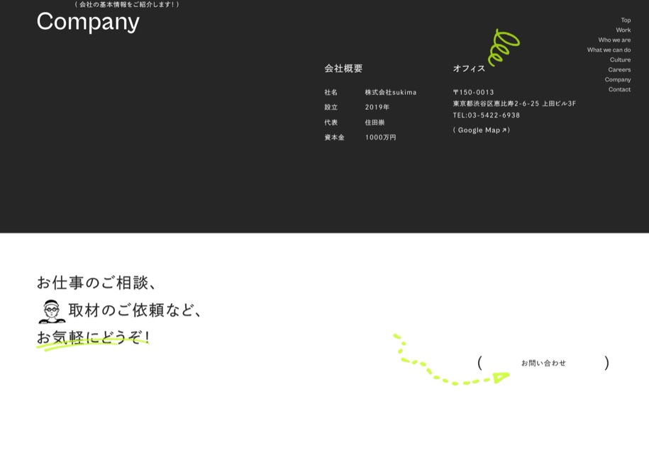 sukima のパソコン表示