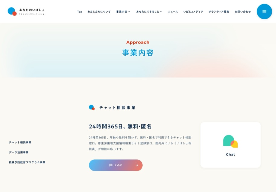 あなたのいばしょ のパソコン表示