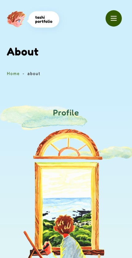 tashi Portfolio のスマホ表示