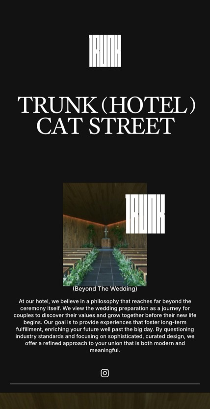 TRUNK(HOTEL) CAT STREET WEDDING のスマホ表示