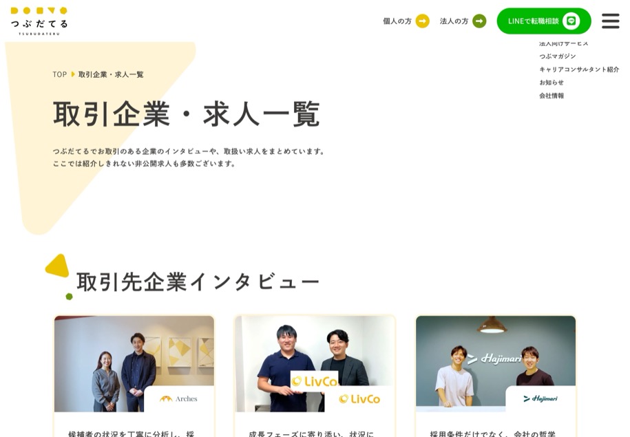 つぶだてる のパソコン表示