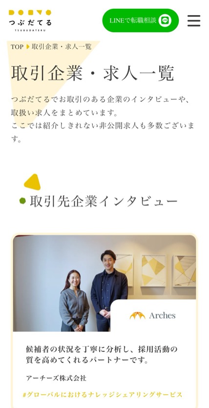 つぶだてる のスマホ表示