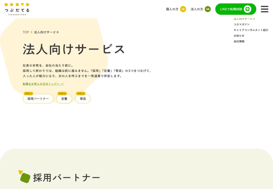 つぶだてる のパソコン表示
