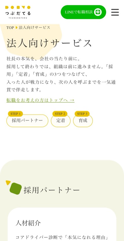 つぶだてる のスマホ表示