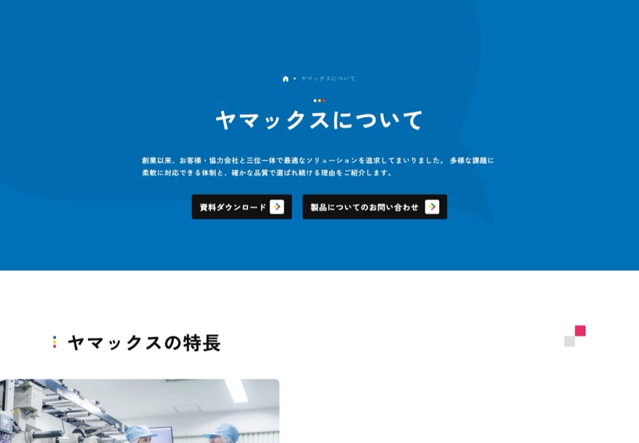 ヤマックス株式会社 のパソコン表示