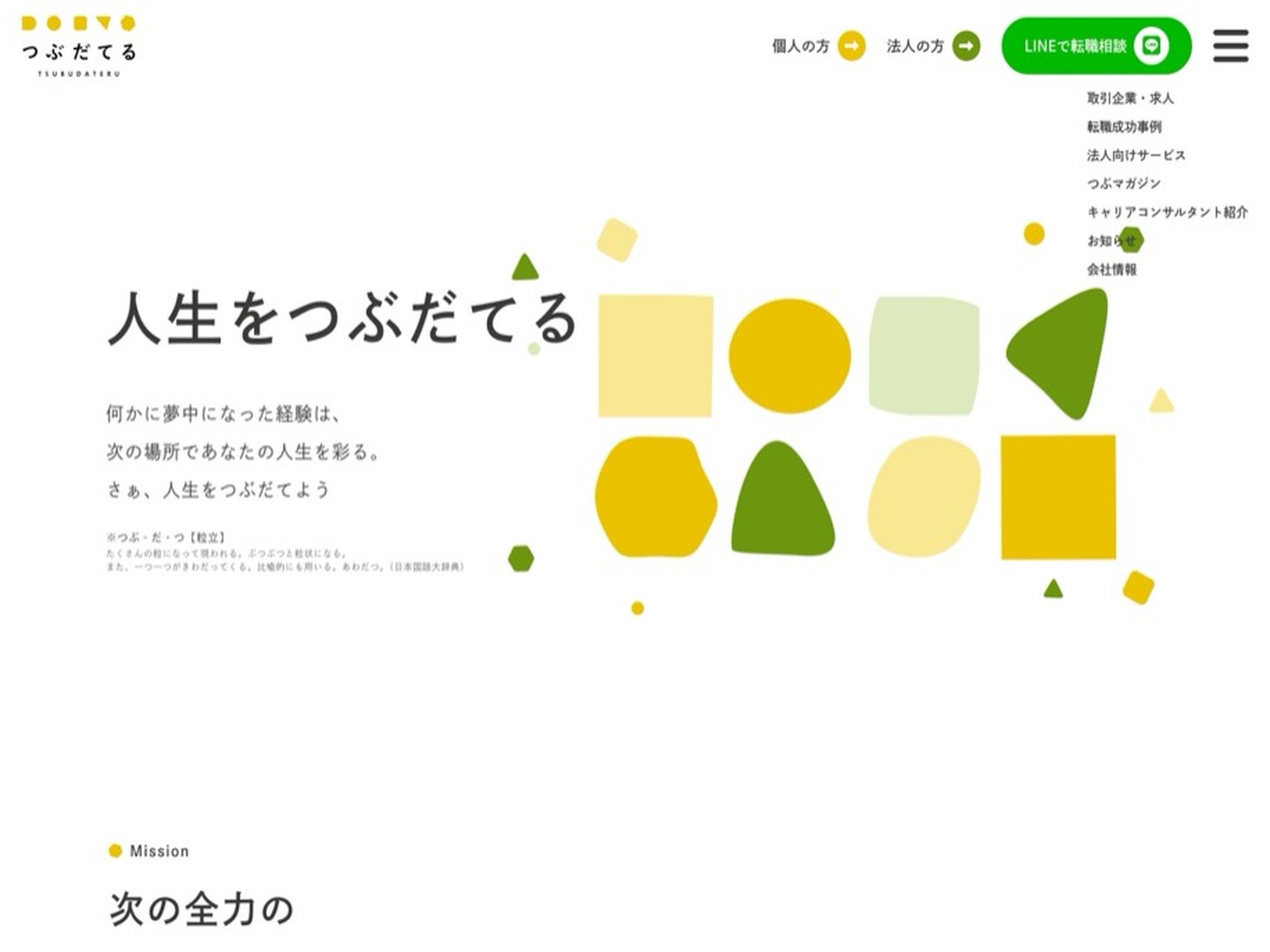 つぶだてる